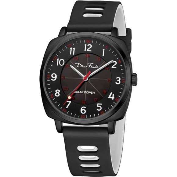 Solar Powered Watch for Women/Man/Nurse, Watch with 24 Hour Second Hand